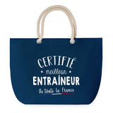 Sac de plage Bleu anse corde Certifié meilleur Entraîneur