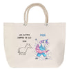 Sac Fête des Mères Mamie Famille Idée Cadeau anniversaire Noël Travail Boulot Métier Départ Retraite Collègue Femme cabas shopping plage