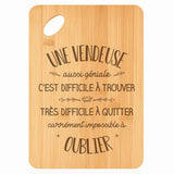 Planche bambou gravée personnalisée femme idée cadeau Fête des Mères apéro 30×20 prénom cuisine plateau fromage anniversaire noel maman mamie