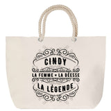 Sac Fête des Mères Mamie Famille Idée Cadeau anniversaire Noël Travail Boulot Métier Départ Retraite Collègue Femme cabas shopping plage