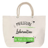 Sac Fête des Mères Mamie Famille Idée Cadeau anniversaire Noël Travail Boulot Métier Départ Retraite Collègue Femme cabas shopping plage