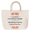 Sac Fête des Mères Mamie Famille Idée Cadeau anniversaire Noël Travail Boulot Métier Départ Retraite Collègue Femme cabas shopping plage