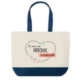 Sac de shopping bleu Patronne Irremplaçable