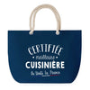 Sac de plage Bleu anse corde Certifiée meilleure Cuisinière