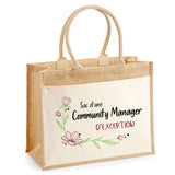 Sac Fête des Mères Mamie MAman Soeur Femme Famille Idée Cadeau anniversaire Noël Travail Boulot Métier Départ Retraite Collègue Femme cabas shopping plage