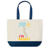 Sac de shopping bleu J'peux pas Basket Dessin Basketball