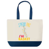 Sac de shopping bleu J'peux pas Basket Dessin Basketball