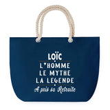Sac de plage Bleu anse corde Loïc Retraite