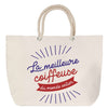 Sac Fête des Mères Mamie Famille Idée Cadeau anniversaire Noël Travail Boulot Métier Départ Retraite Collègue Femme cabas shopping plage