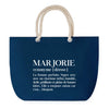 Sac de plage Bleu anse corde Marjorie Définition Femme