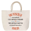 Sac Fête des Mères Mamie Famille Idée Cadeau anniversaire Noël Travail Boulot Métier Départ Retraite Collègue Femme cabas shopping plage