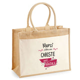 Sac Fête des Mères Mamie MAman Soeur Femme Famille Idée Cadeau anniversaire Noël Travail Boulot Métier Départ Retraite Collègue Femme cabas shopping plage