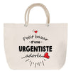 Sac Fête des Mères Mamie Famille Idée Cadeau anniversaire Noël Travail Boulot Métier Départ Retraite Collègue Femme cabas shopping plage