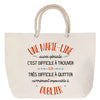 Sac Fête des Mères Mamie Famille Idée Cadeau anniversaire Noël Travail Boulot Métier Départ Retraite Collègue Femme cabas shopping plage