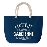 Sac de plage Bleu anse corde Certifiée meilleure Gardienne