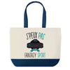 Sac de shopping bleu J'peux pas Fantasy Sport