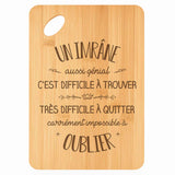 Planche bambou gravée personnalisée homme idée cadeau Fête des Pères apéro 30×20 prénom cuisine plateau fromage anniversaire noel papa papi 