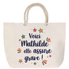 Sac Fête des Mères Mamie Famille Idée Cadeau anniversaire Noël Travail Boulot Métier Départ Retraite Collègue Femme cabas shopping plage