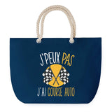 Sac de plage Bleu anse corde J'peux Pas Course Auto