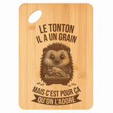 Planche bambou gravée personnalisée homme idée cadeau Fête des Pères apéro 30×20 prénom cuisine plateau fromage anniversaire noel papa papi 