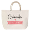 Sac Fête des Mères Mamie Famille Idée Cadeau anniversaire Noël Travail Boulot Métier Départ Retraite Collègue Femme cabas shopping plage
