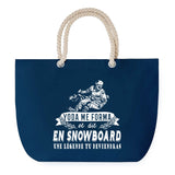 Sac de plage Bleu anse corde Snowboard Légende Humour Geek
