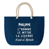 Sac de plage Bleu anse corde Philippe Retraite