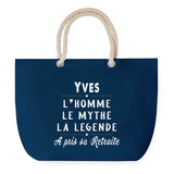 Sac de plage Bleu anse corde Yves Retraite