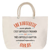 Sac Fête des Mères Mamie Famille Idée Cadeau anniversaire Noël Travail Boulot Métier Départ Retraite Collègue Femme cabas shopping plage