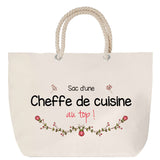 Sac Fête des Mères Mamie Famille Idée Cadeau anniversaire Noël Travail Boulot Métier Départ Retraite Collègue Femme cabas shopping plage