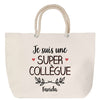 Sac Fête des Mères Mamie Famille Idée Cadeau anniversaire Noël Travail Boulot Métier Départ Retraite Collègue Femme cabas shopping plage
