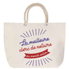 Sac Fête des Mères Mamie Famille Idée Cadeau anniversaire Noël Travail Boulot Métier Départ Retraite Collègue Femme cabas shopping plage