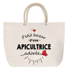Sac Fête des Mères Mamie Famille Idée Cadeau anniversaire Noël Travail Boulot Métier Départ Retraite Collègue Femme cabas shopping plage