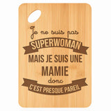 Planche bambou gravée personnalisée femme idée cadeau Fête des Mères apéro 30×20 prénom cuisine plateau fromage anniversaire noel maman mamie