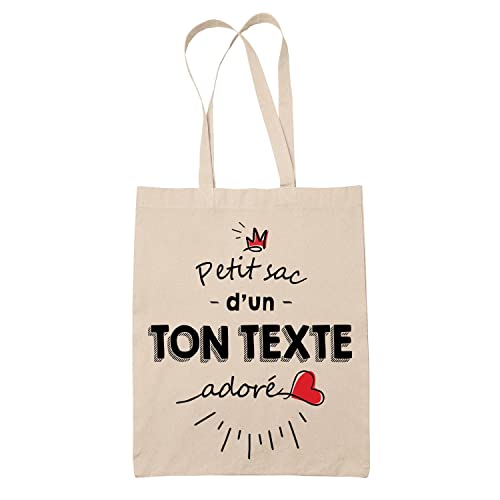Tote Bag personnalisable petit sac Prénom / Métier Adorée - Planetee