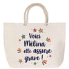 Sac Fête des Mères Mamie Famille Idée Cadeau anniversaire Noël Travail Boulot Métier Départ Retraite Collègue Femme cabas shopping plage
