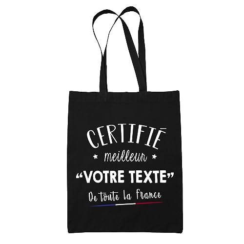 Tote Bag personnalisable Certifié(e) Prénom/Métier de France - Planetee