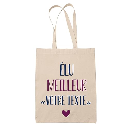 Tote Bag personnalisable Élu(e) Meilleur(e) Prénom/Métier - Planetee