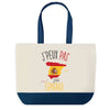 Sac de shopping bleu J'peux pas Espagnol