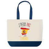 Sac de shopping bleu J'peux pas Espagnol