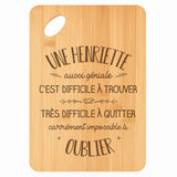 Planche bambou gravée personnalisée femme idée cadeau Fête des Mères apéro 30×20 prénom cuisine plateau fromage anniversaire noel maman mamie
