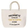 Sac Fête des Pères Papi Famille Idée Cadeau anniversaire Noël Travail Boulot Métier Départ Retraite Collègue Homme cabas shopping plage