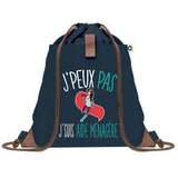 sac a dos femme bleu coton recycle avec pochette cadeau original pour collegue amie prof ou soeur idee cadeau femme noel anniversaire secret santa ou depart a la retraite sac pratique chic et ecoresponsable design breton elegant