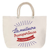 Sac Fête des Mères Mamie Famille Idée Cadeau anniversaire Noël Travail Boulot Métier Départ Retraite Collègue Femme cabas shopping plage