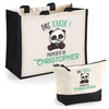 Cabas homme sac plage ou shopping tote bag pochette trousse Idée cadeau original pour anniversaire Noël travail départ retraite collègue famille fetes des pères papa papi