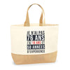Sac Jute Fête des Mères Fêtes des Pères Mamie Papi Famille Idée Cadeau anniversaire Noël Travail Boulot Métier Départ Retraite Collègue Femme Homme