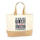 Sac Jute Fête des Mères Fêtes des Pères Mamie Papi Famille Idée Cadeau anniversaire Noël Travail Boulot Métier Départ Retraite Collègue Femme Homme
