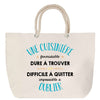 Sac Fête des Mères Mamie Famille Idée Cadeau anniversaire Noël Travail Boulot Métier Départ Retraite Collègue Femme cabas shopping plage