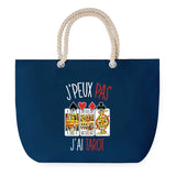 Sac de plage Bleu anse corde J'peux Pas Tarot