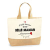 Sac Jute Fête des Mères Fêtes des Pères Mamie Papi Famille Idée Cadeau anniversaire Noël Travail Boulot Métier Départ Retraite Collègue Femme Homme